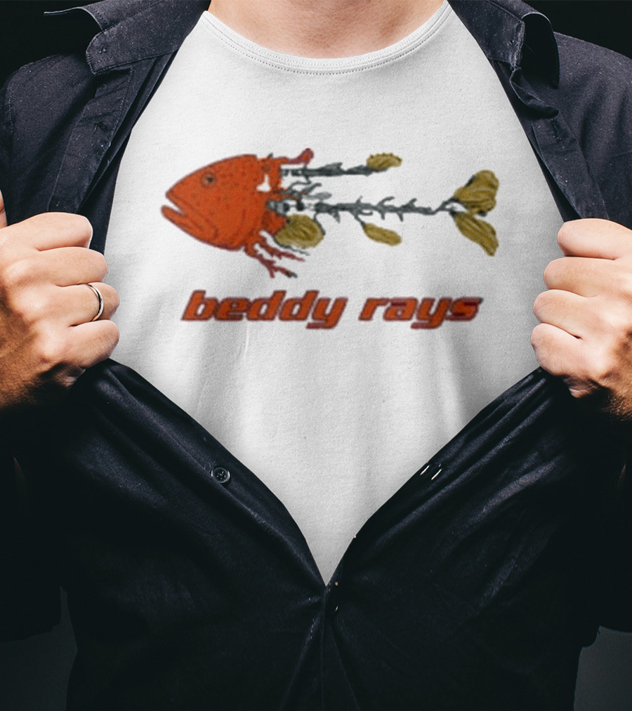 Beddy Rays Coral Trout Fish Skeleton T-Shirt