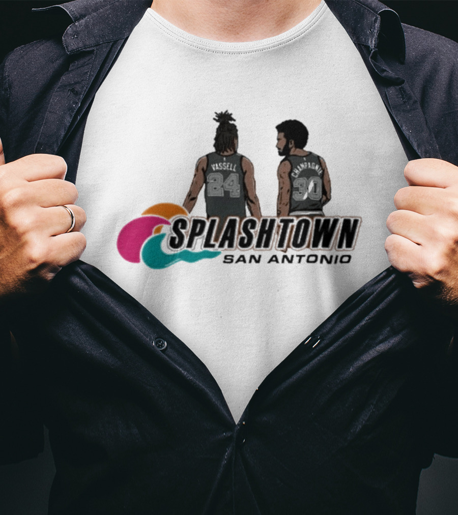 Splashtown San Antonio Devin Vassell 24 Julian Champagnie 30 T-Shirt
