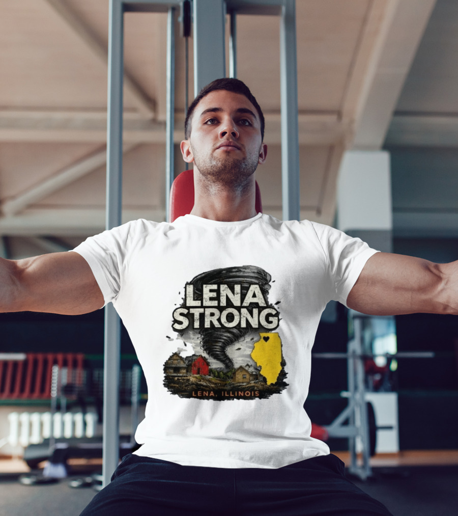 Lena Strong Illinois Tornado Heart Support T-Shirt