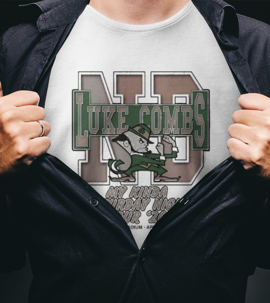 Luke Combs Notre Dame ND My Kinda Saturday Night Tour '26 T-Shirt