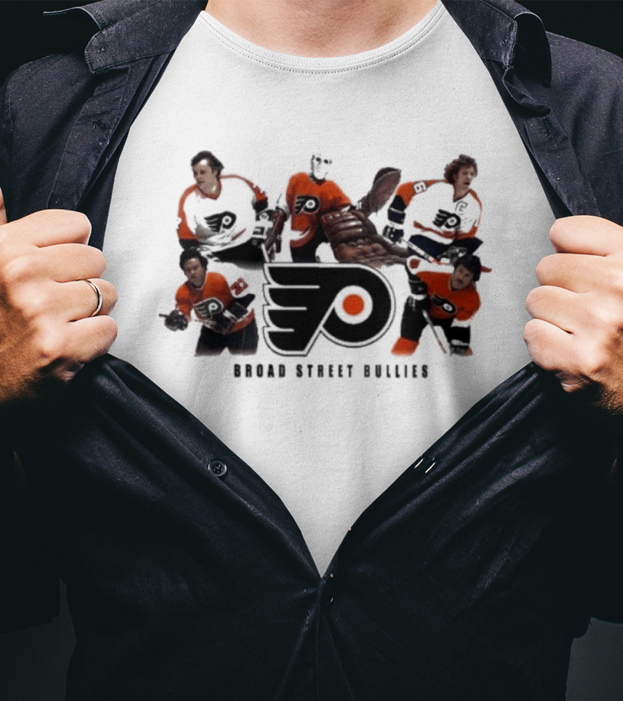 Philadelphia Flyers Broad Street Bullies Flyers Logo Hockey Legends T-Shirt