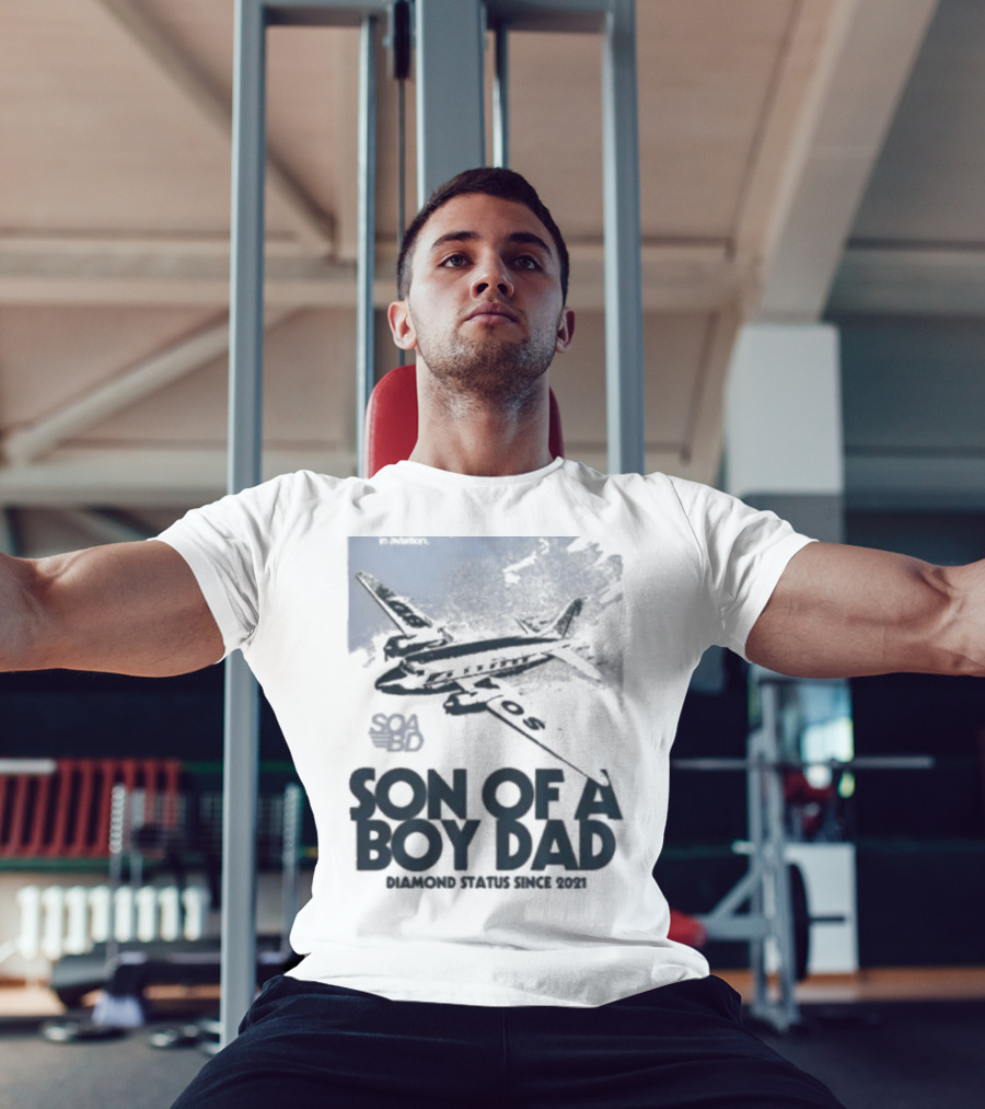 Son Of A Boy Dad Airline Pocket T-Shirt