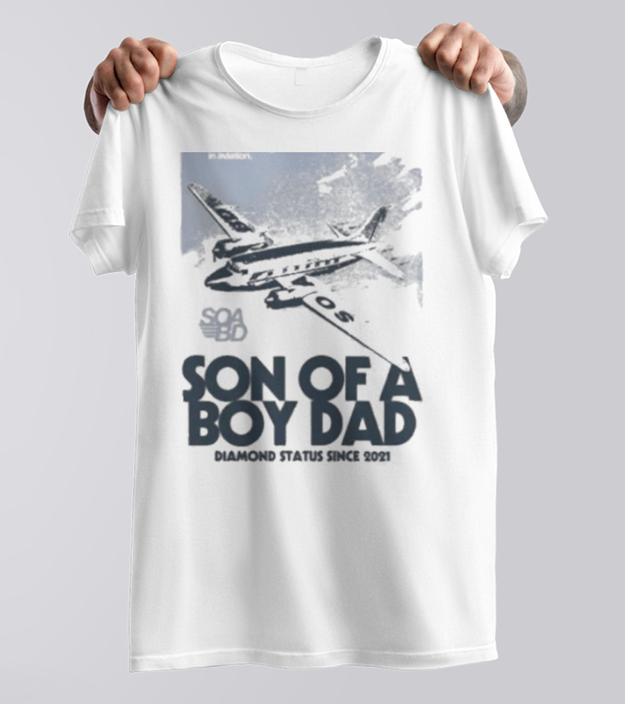 Son Of A Boy Dad Airline Pocket T-Shirt