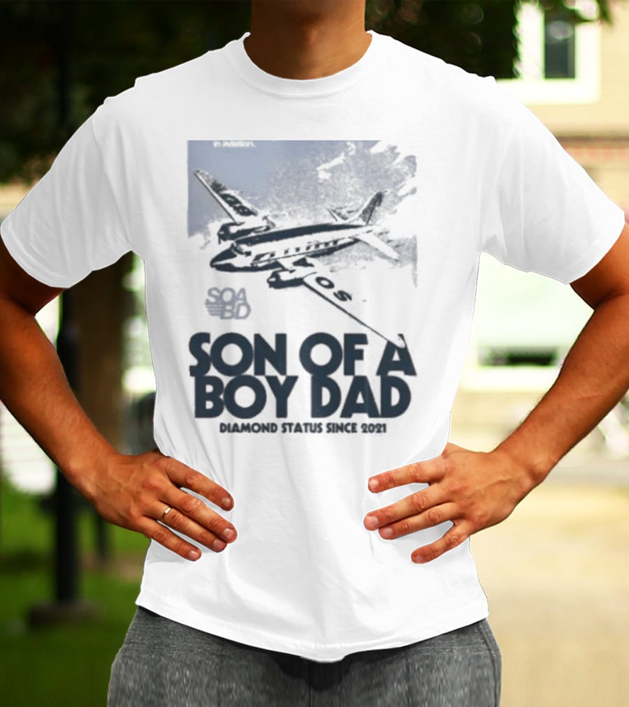 Son Of A Boy Dad Airline Pocket T-Shirt