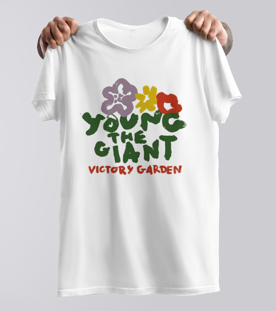 Young The Giant Victory Garden Purple Red Yellow Flowers T-Shirt