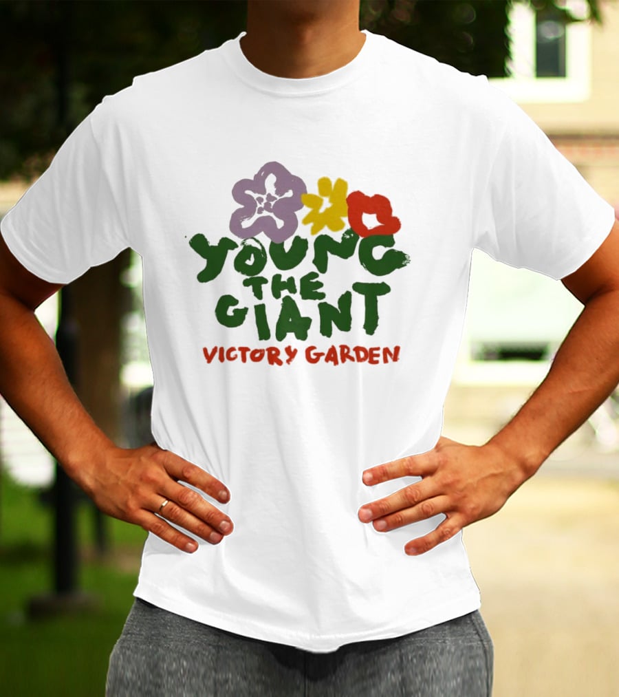 Young The Giant Victory Garden Purple Red Yellow Flowers T-Shirt