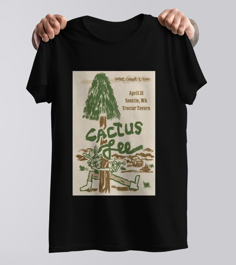 West Coast Tour Cactus Lee Seattle WA Tractor Tavern April 21 2026 T-Shirt
