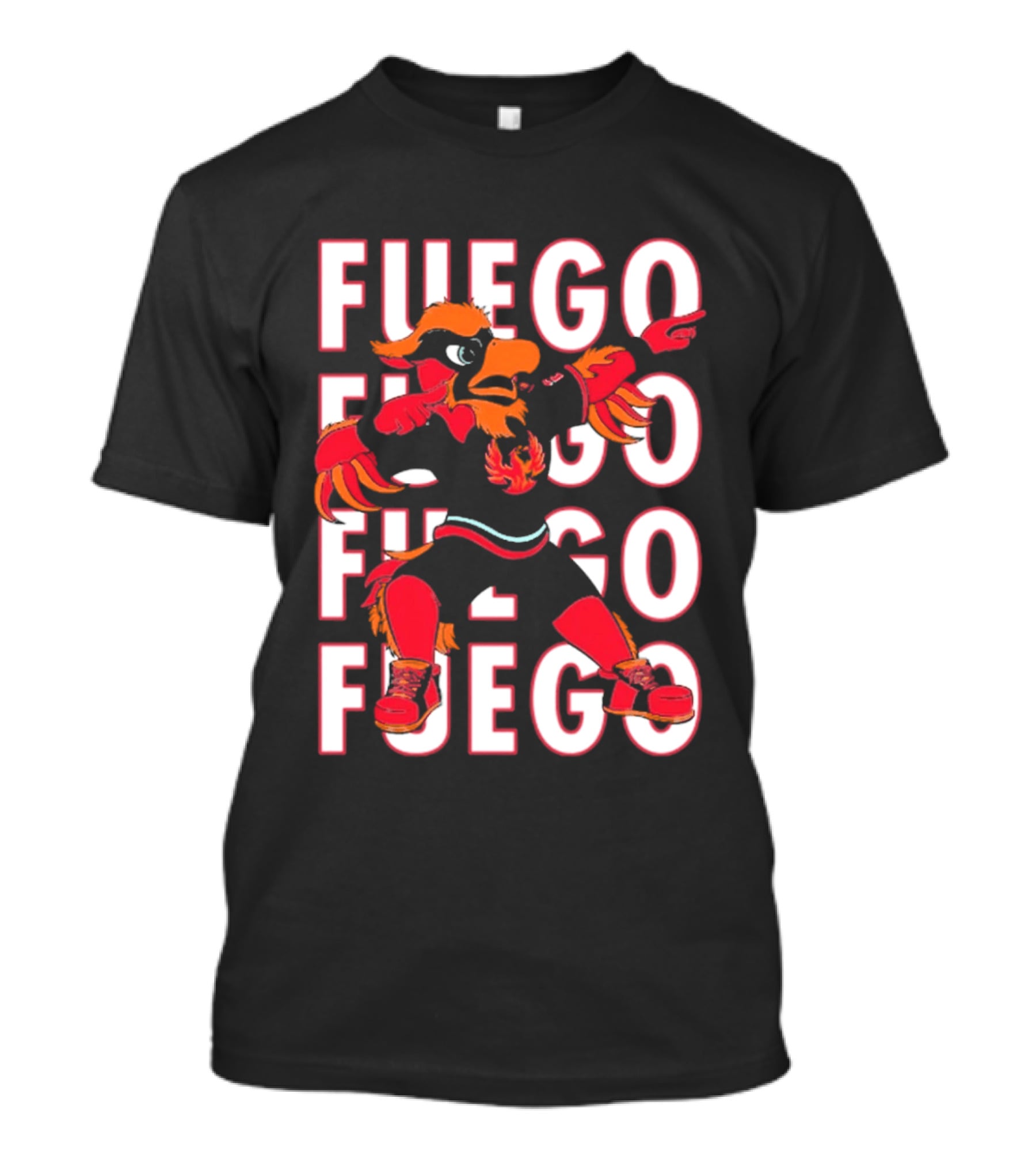Coachella Valley Firebirds Mascot Fuego Bold Repeat T-Shirt