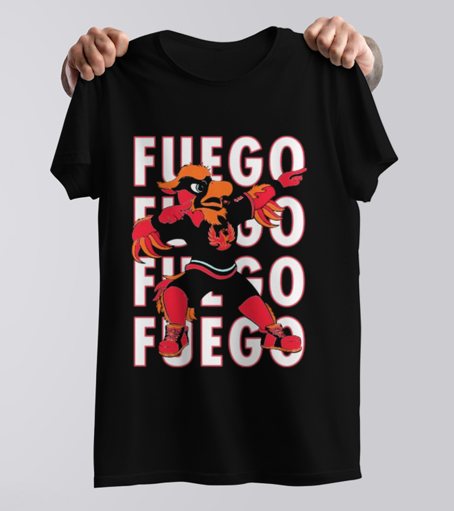 Coachella Valley Firebirds Mascot Fuego Bold Repeat T-Shirt