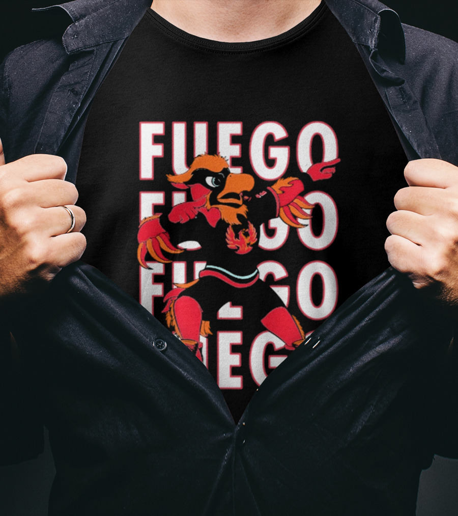 Coachella Valley Firebirds Mascot Fuego Bold Repeat T-Shirt