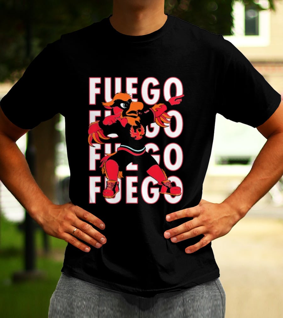Coachella Valley Firebirds Mascot Fuego Bold Repeat T-Shirt