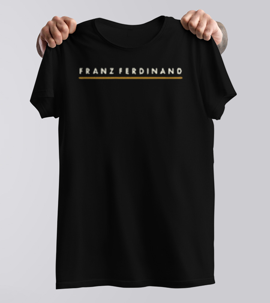 Franz Ferdinand Black Interlocked Band Name T-Shirt
