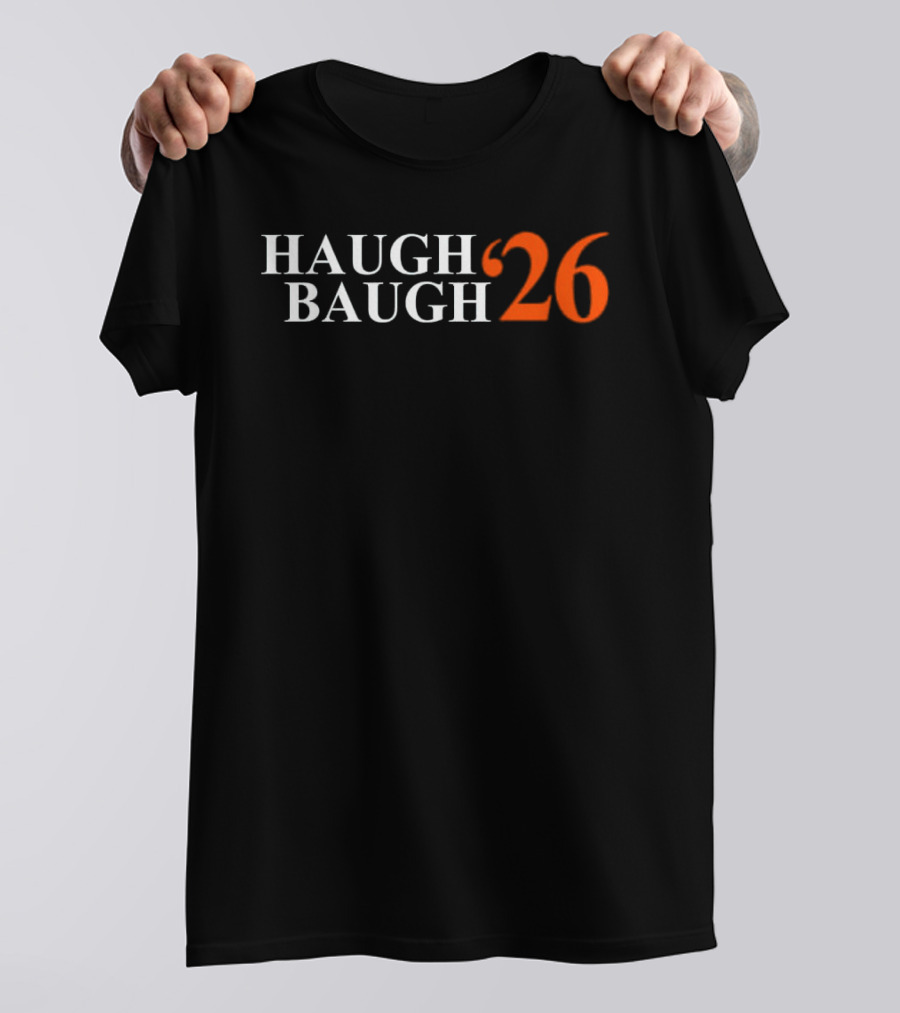 Haugh Baugh 26 Bold White Orange T-Shirt