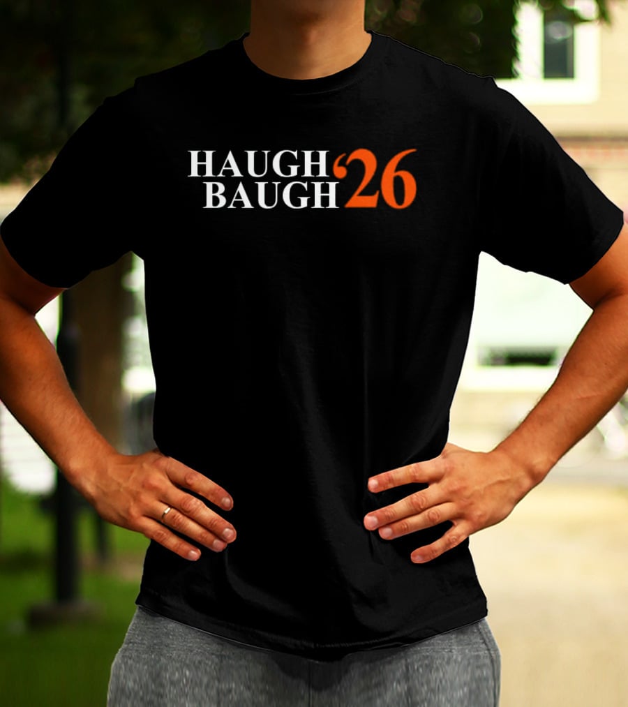 Haugh Baugh 26 Bold White Orange T-Shirt