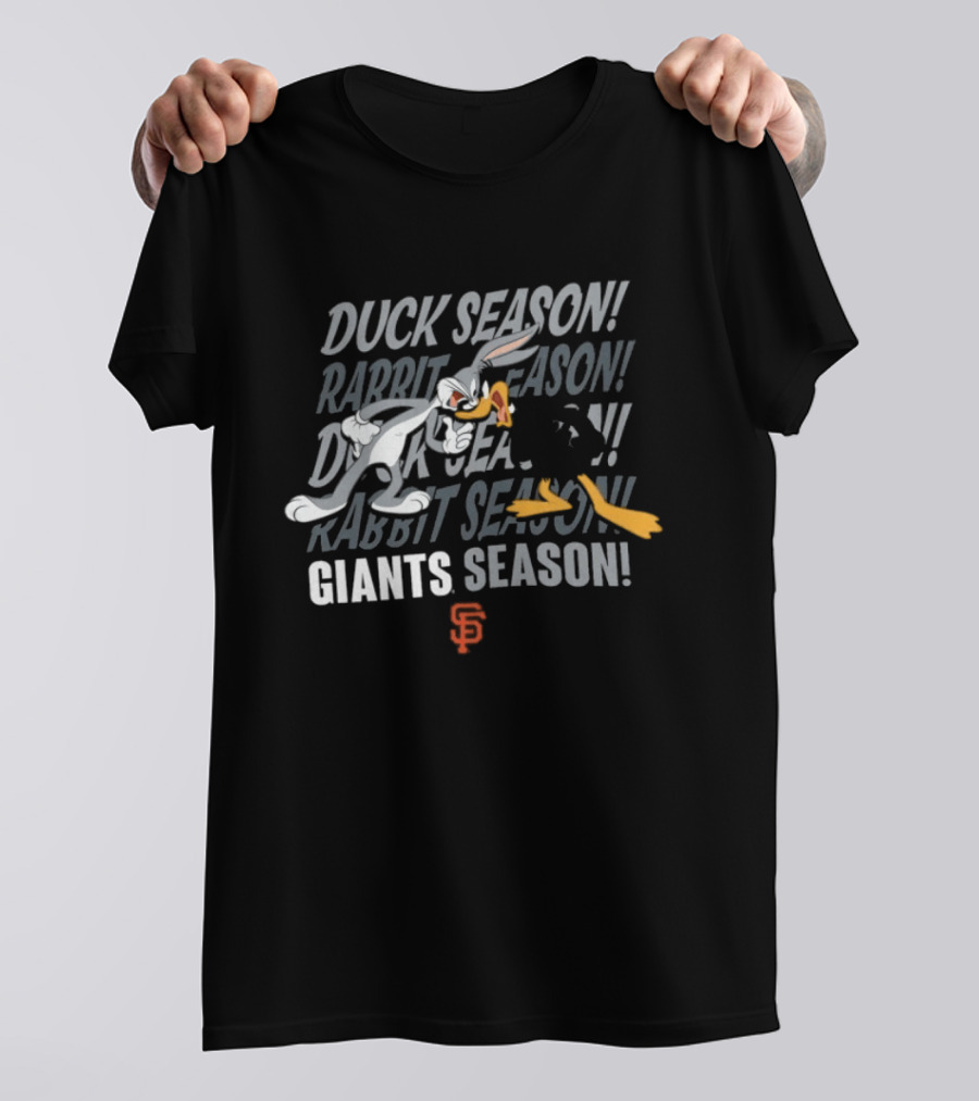 San Francisco Giants Looney Tunes Duck Rabbit Giants Season Bugs Daffy T-Shirt