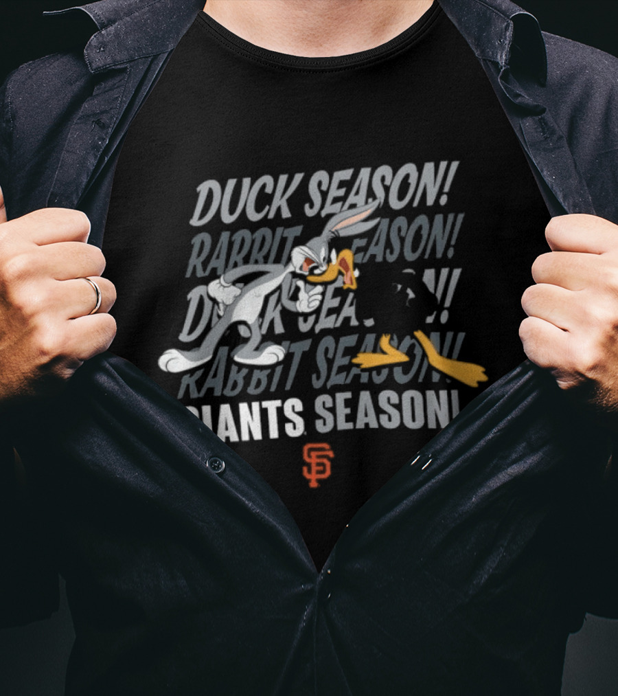 San Francisco Giants Looney Tunes Duck Rabbit Giants Season Bugs Daffy T-Shirt