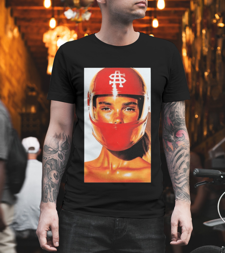 Sauna Sa Race Girl Helmet Icon Red Racing T-Shirt