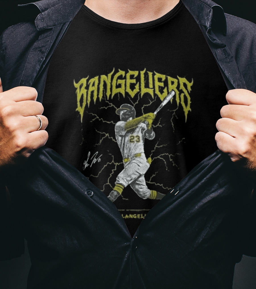 Bangeliers Shea Langeliers 23 Baseball Lightning T-Shirt