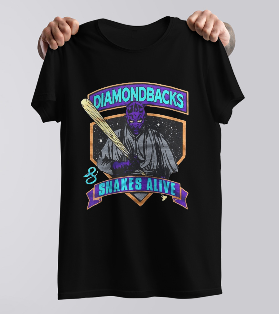 Diamondbacks Snakes Alive Baseball Jedi Warrior T-Shirt