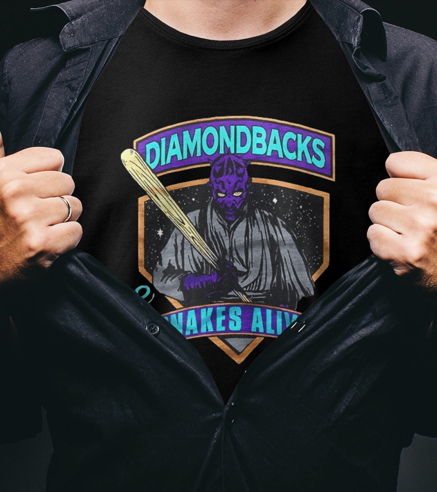 Diamondbacks Snakes Alive Baseball Jedi Warrior T-Shirt
