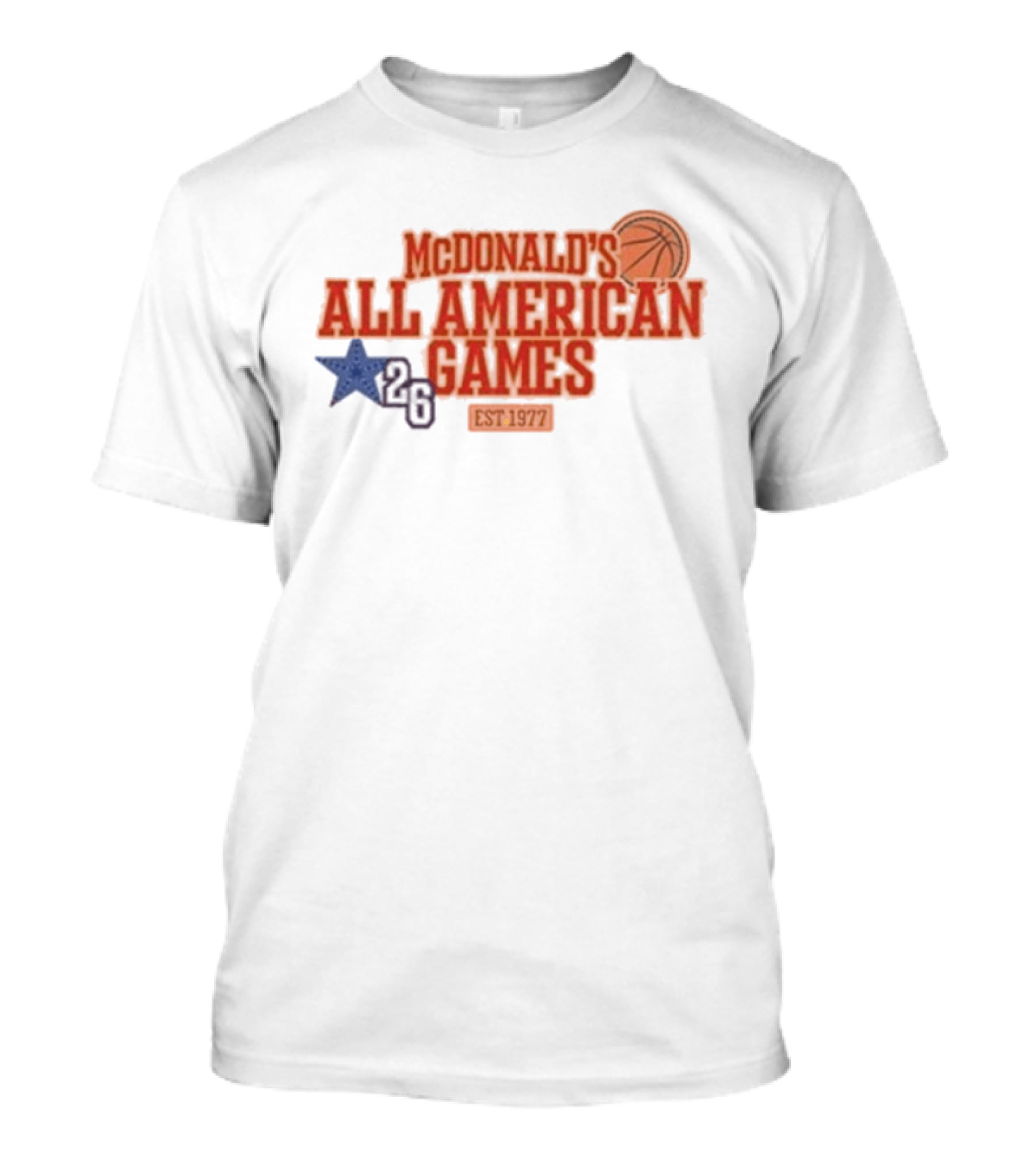 McDonald's All American Games 2026 Basketball Star Est 1977 T-Shirt