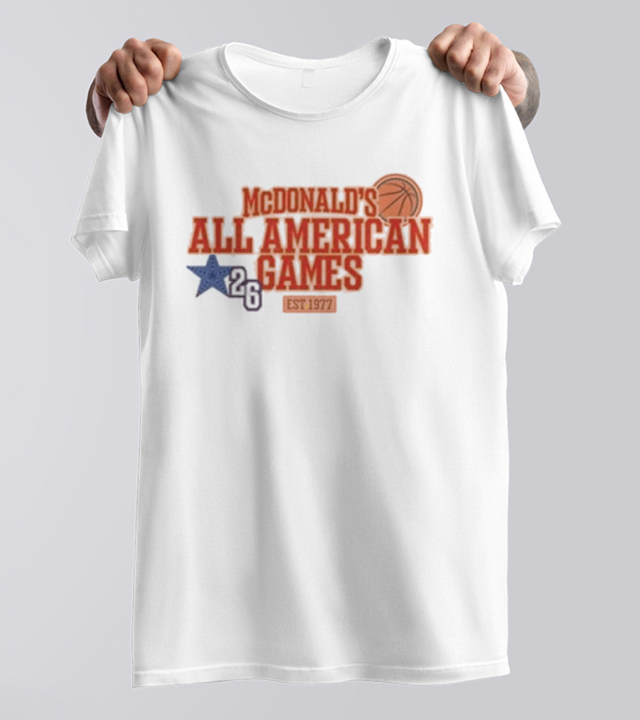 McDonald's All American Games 2026 Basketball Star Est 1977 T-Shirt