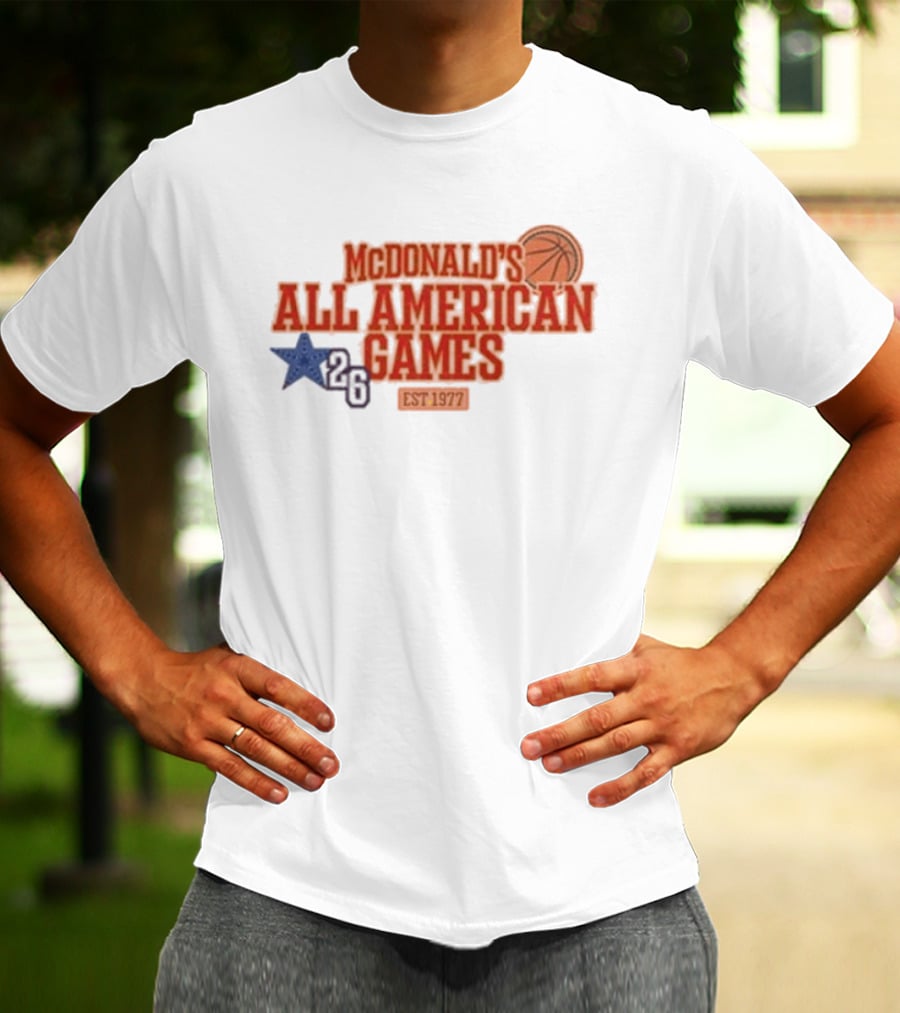 McDonald's All American Games 2026 Basketball Star Est 1977 T-Shirt