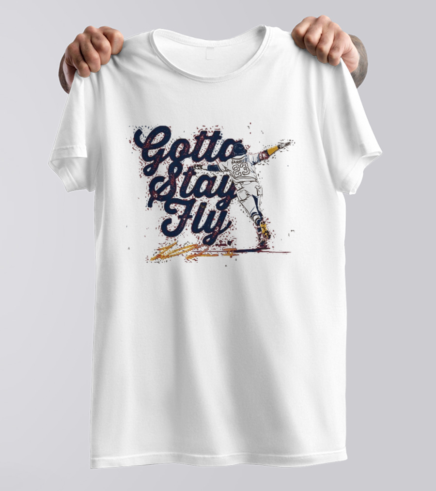 Gotta Stay Fly Michael Harris II Baseball Sliding Action T-Shirt