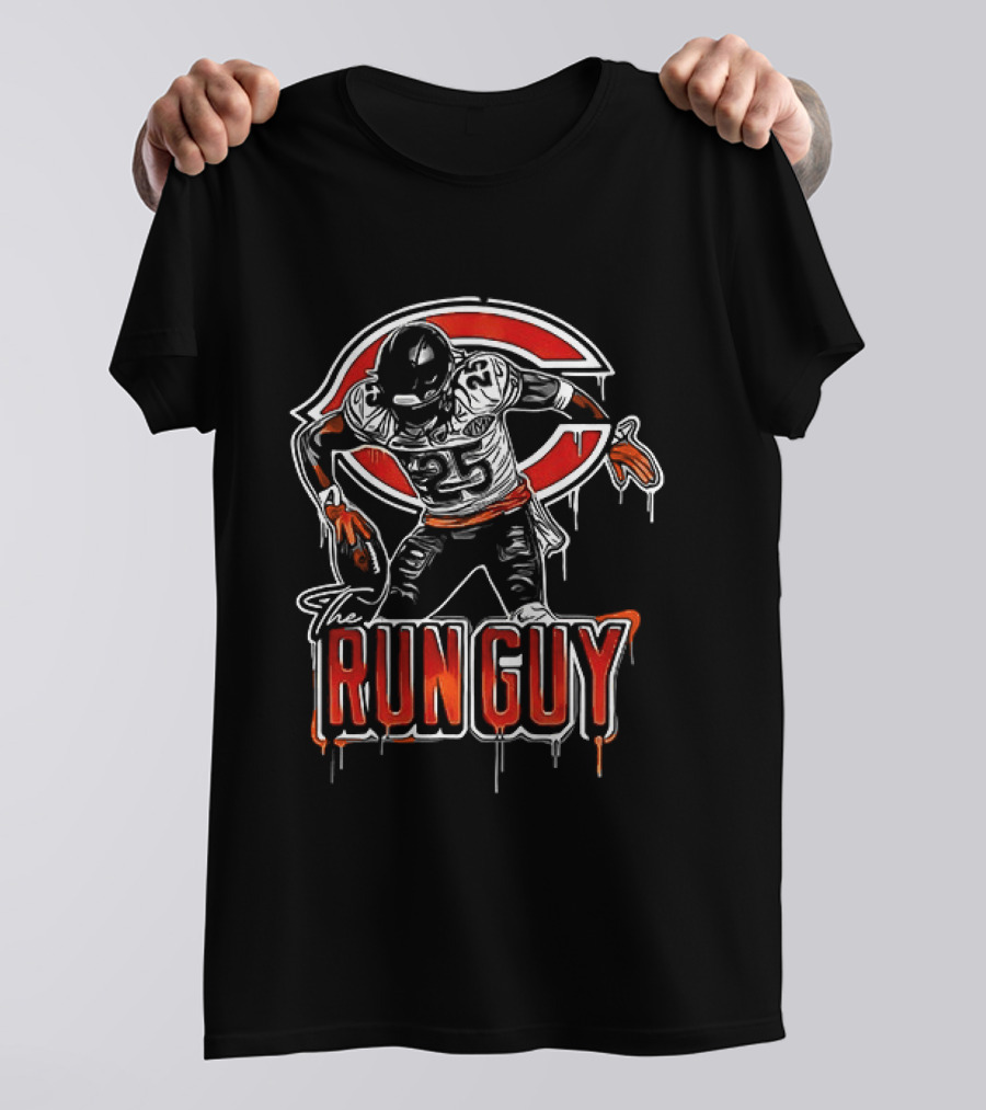 Chicago Bears Football The Run Guy 25 Kyle Monangai T-Shirt