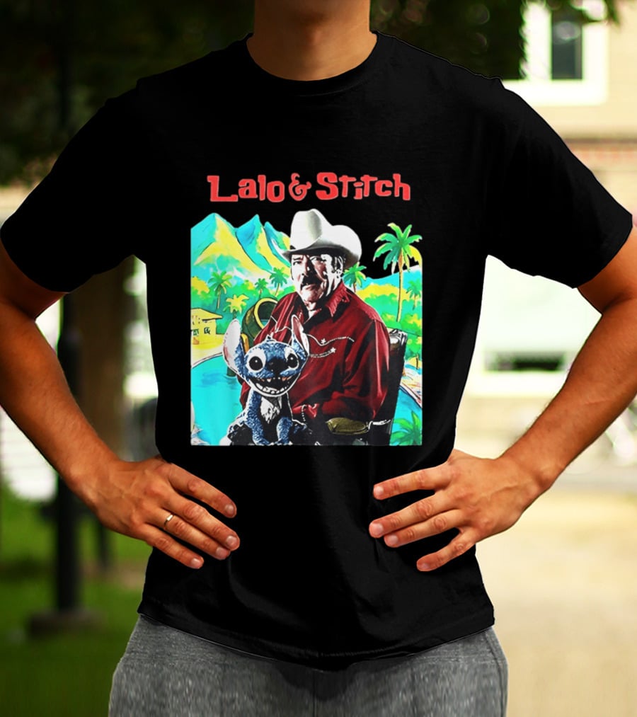 Lalo And Stitch Cowboy Hat Tropical T-Shirt