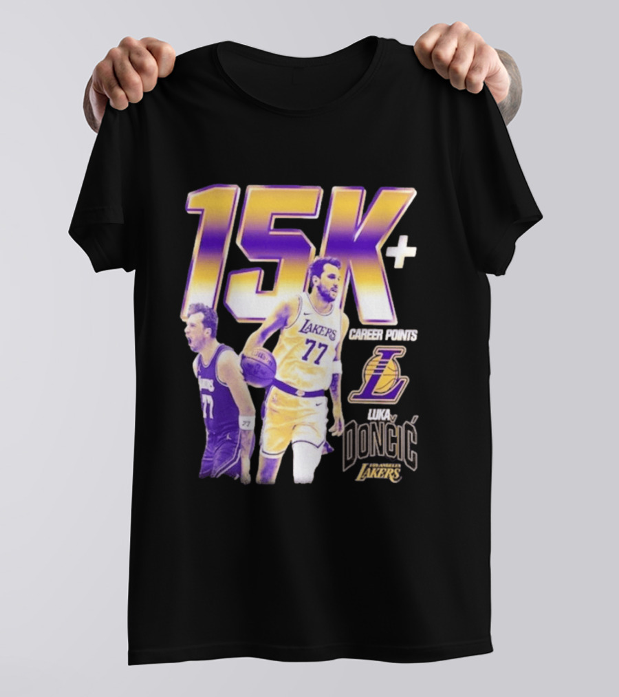 15K Career Points Luka Dončić Los Angeles Lakers T-Shirt