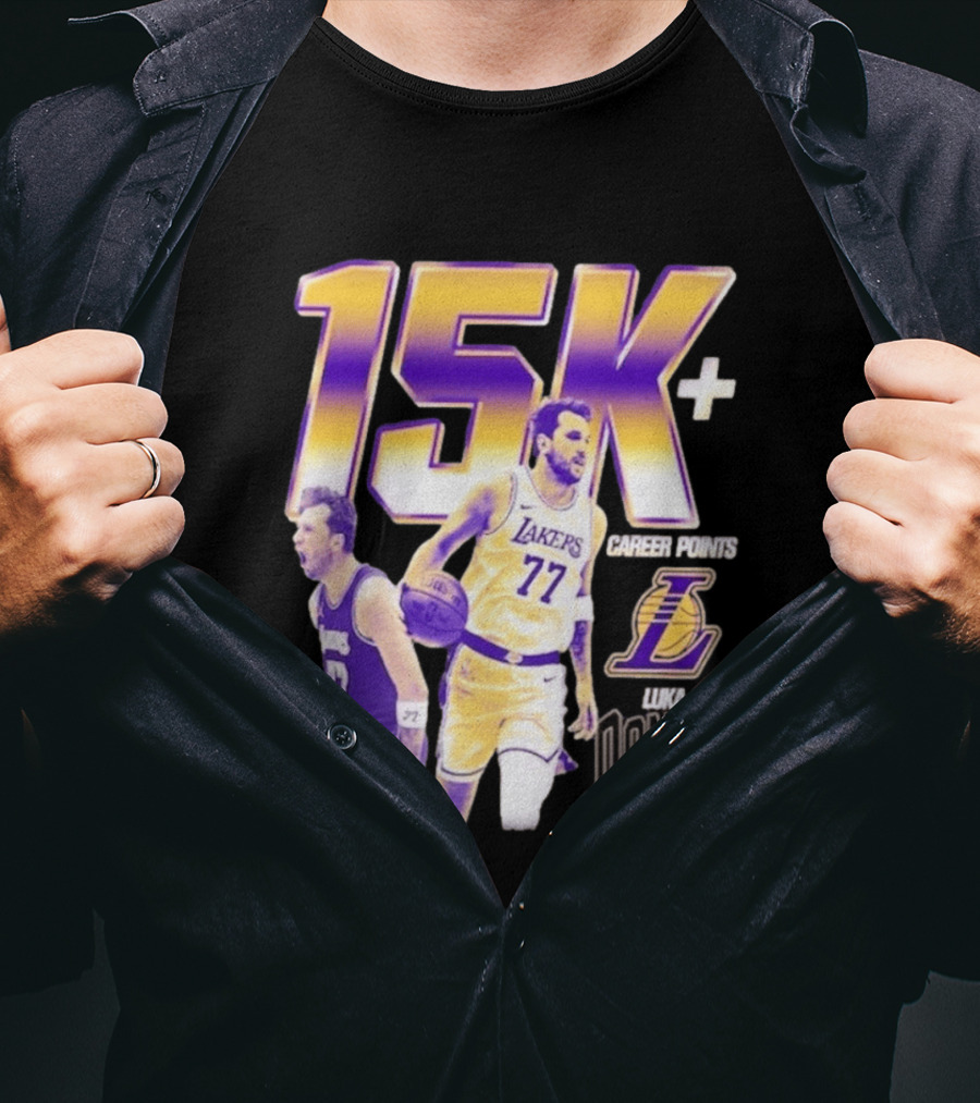 15K Career Points Luka Dončić Los Angeles Lakers T-Shirt