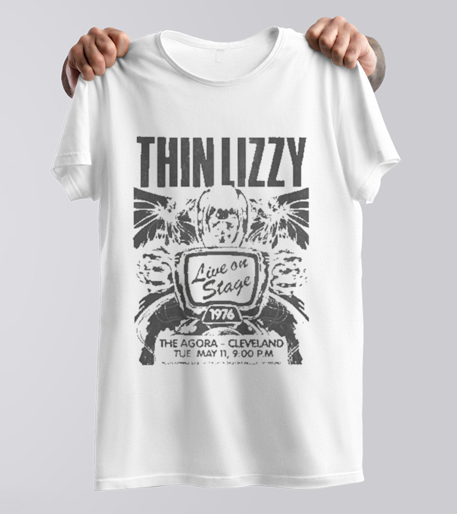 Thin Lizzy Live On Stage 1976 The Agora Cleveland May 11 9PM T-Shirt