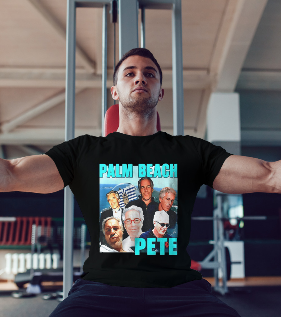 Palm Beach Pete Meme Jeffrey Epstein Faces Collage T-Shirt