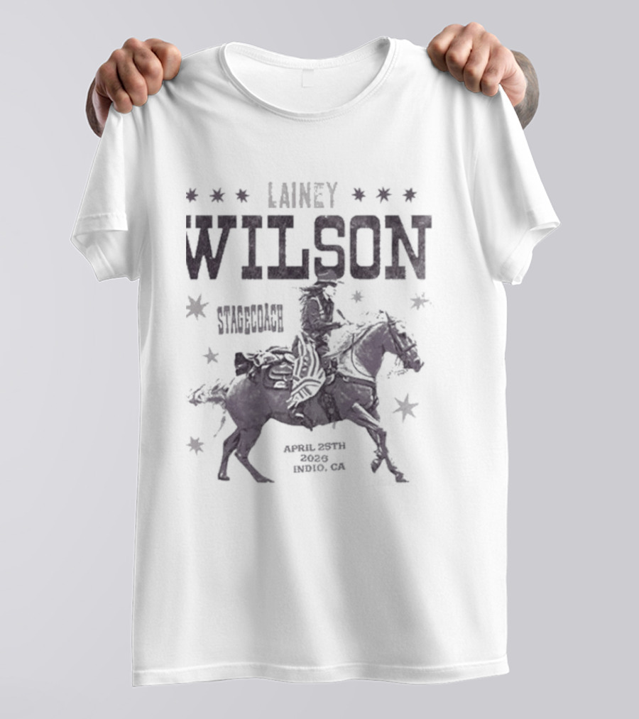 Lainey Wilson Stagecoach Indio CA April 25 2026 Cowboy Horse T-Shirt