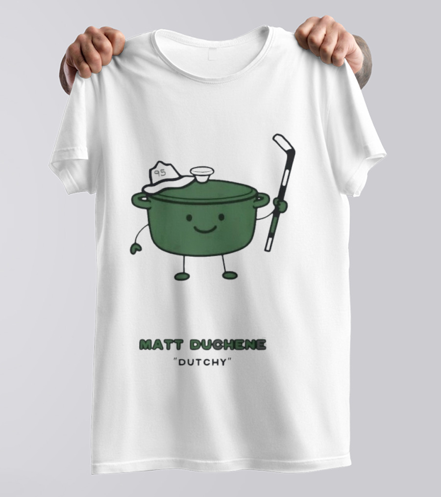Matt Duchene Dutchy Hockey Pot Character With Cap And Stick T-Shirt