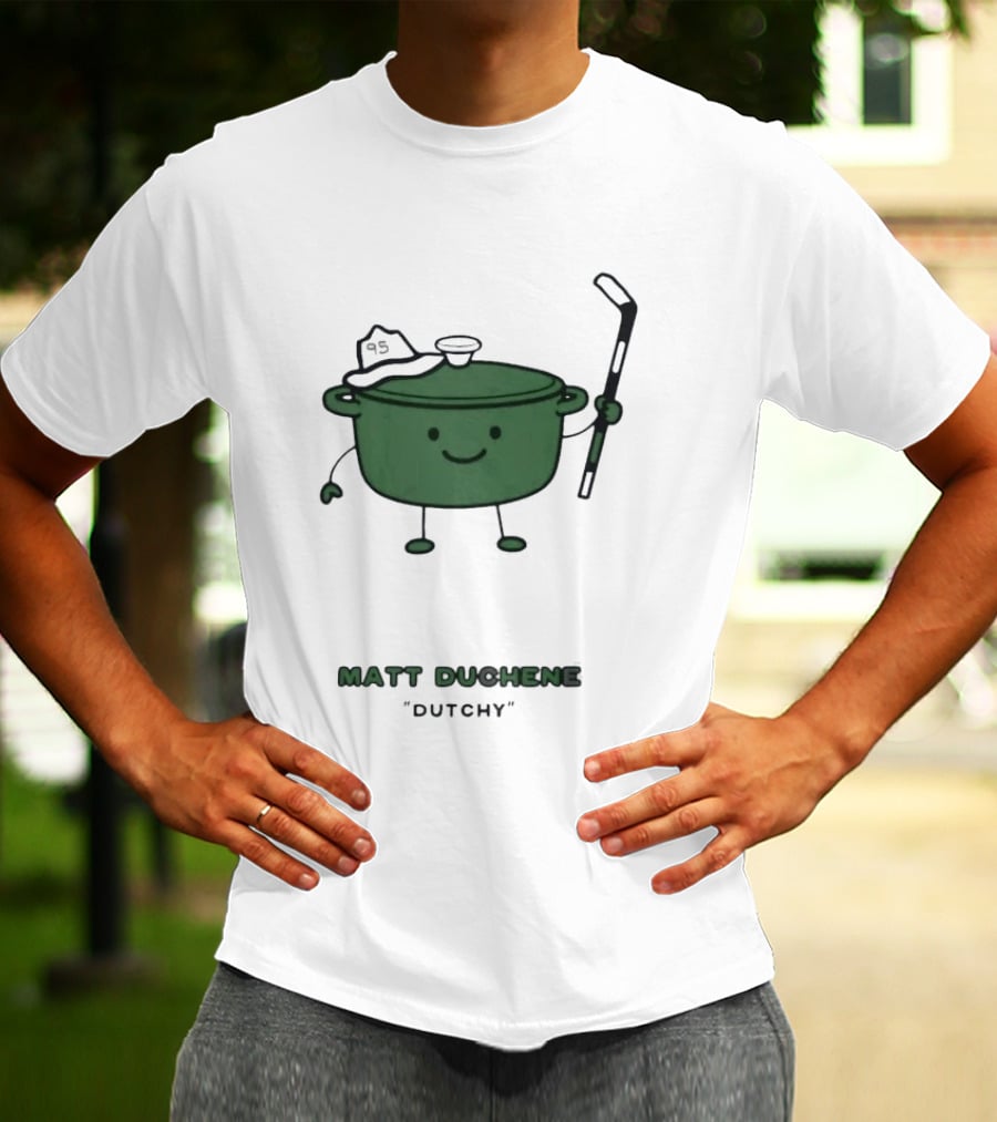 Matt Duchene Dutchy Hockey Pot Character With Cap And Stick T-Shirt