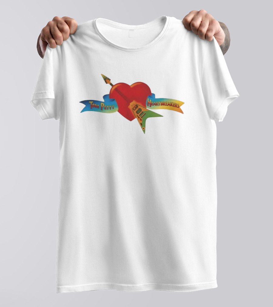 Tom Petty Heartbreakers Heart With Guitar T-Shirt