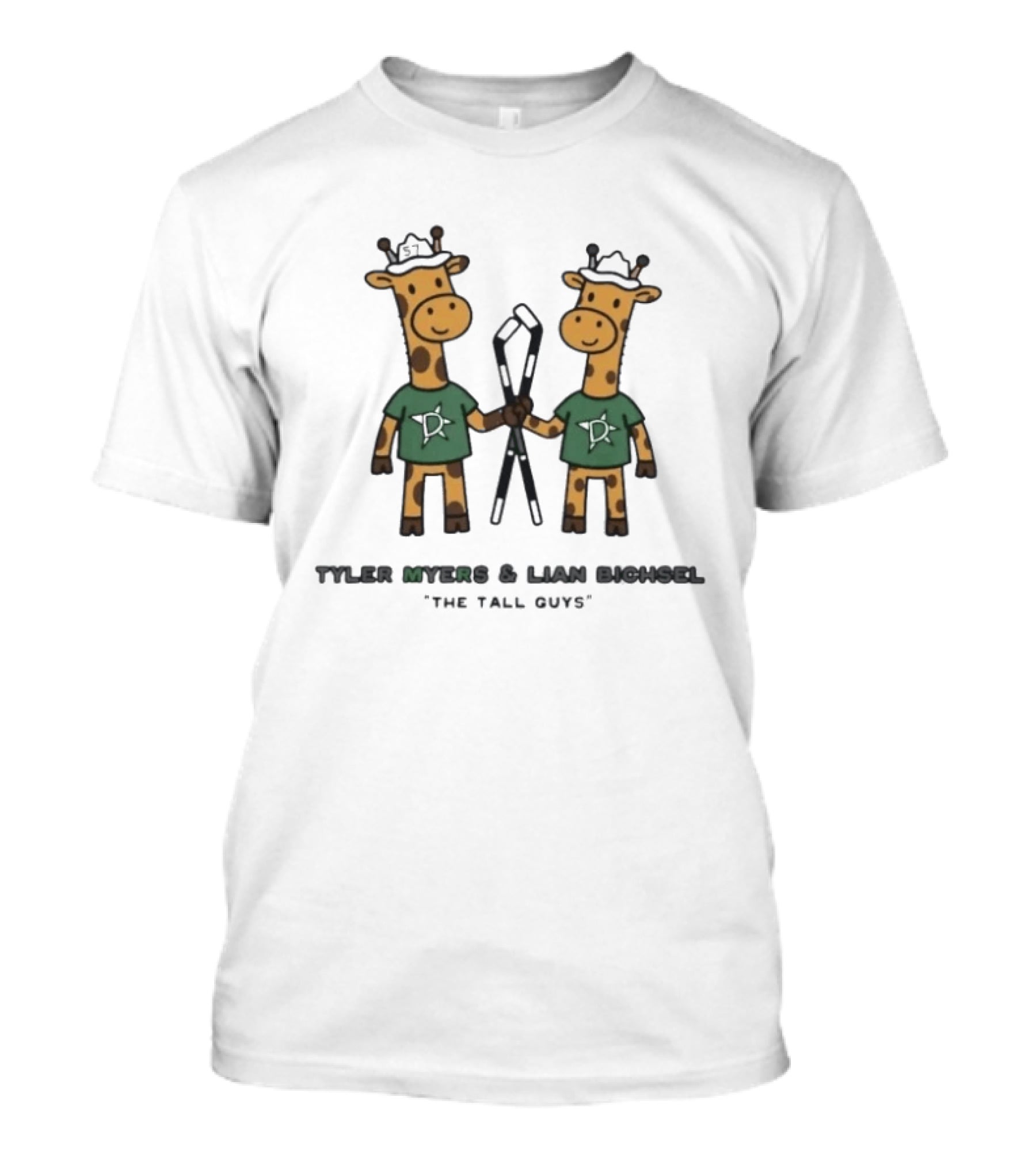 Tyler Myers Lian Bichsel The Tall Guys Giraffe T-Shirt