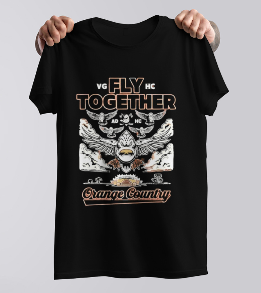 Anaheim Ducks Fly Together Formation Orange County 2026 T-Shirt