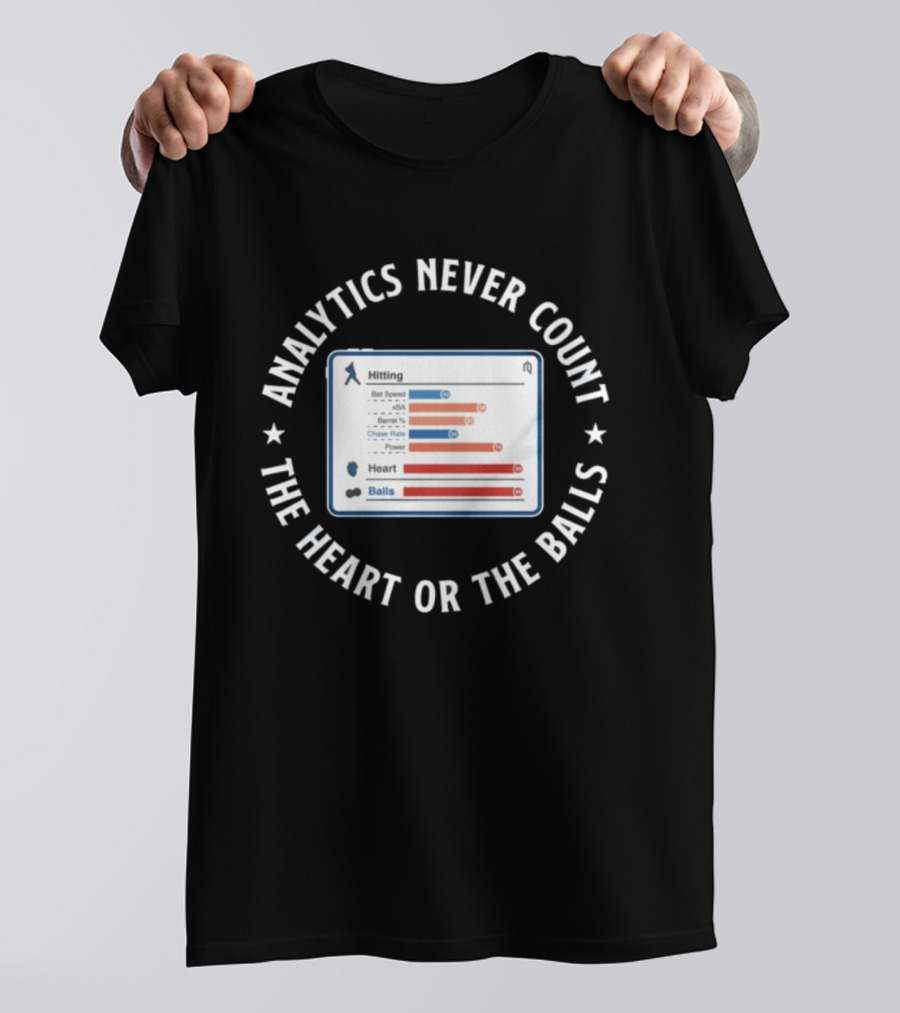 Analytics Never Count The Heart Or The Balls Chase Rate Statistics T-Shirt