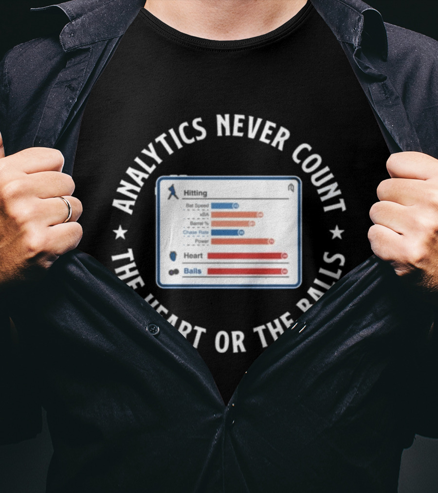 Analytics Never Count The Heart Or The Balls Chase Rate Statistics T-Shirt