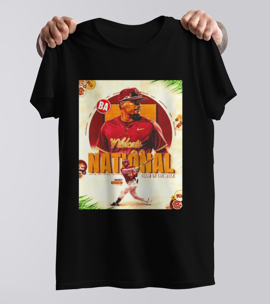 Andrey Martinez Wildcats National Team Of The Week Bethune Cookman T-Shirt