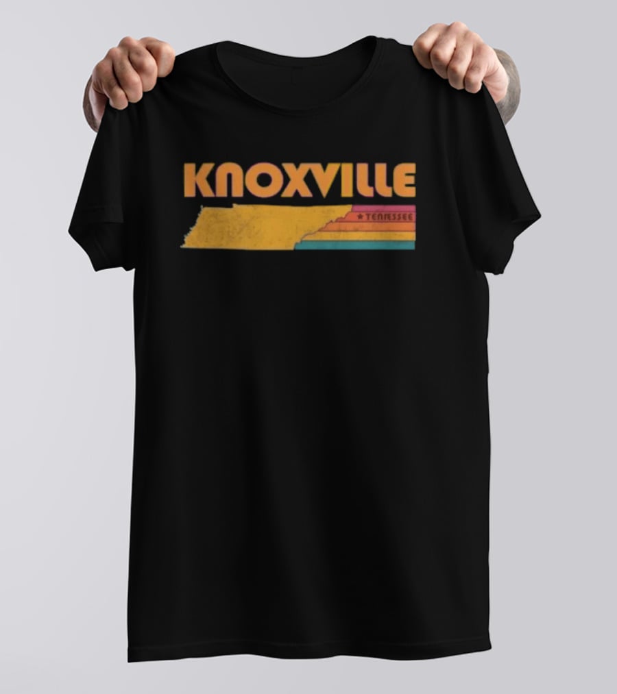 Knoxville Tennessee Retro State Map T-Shirt