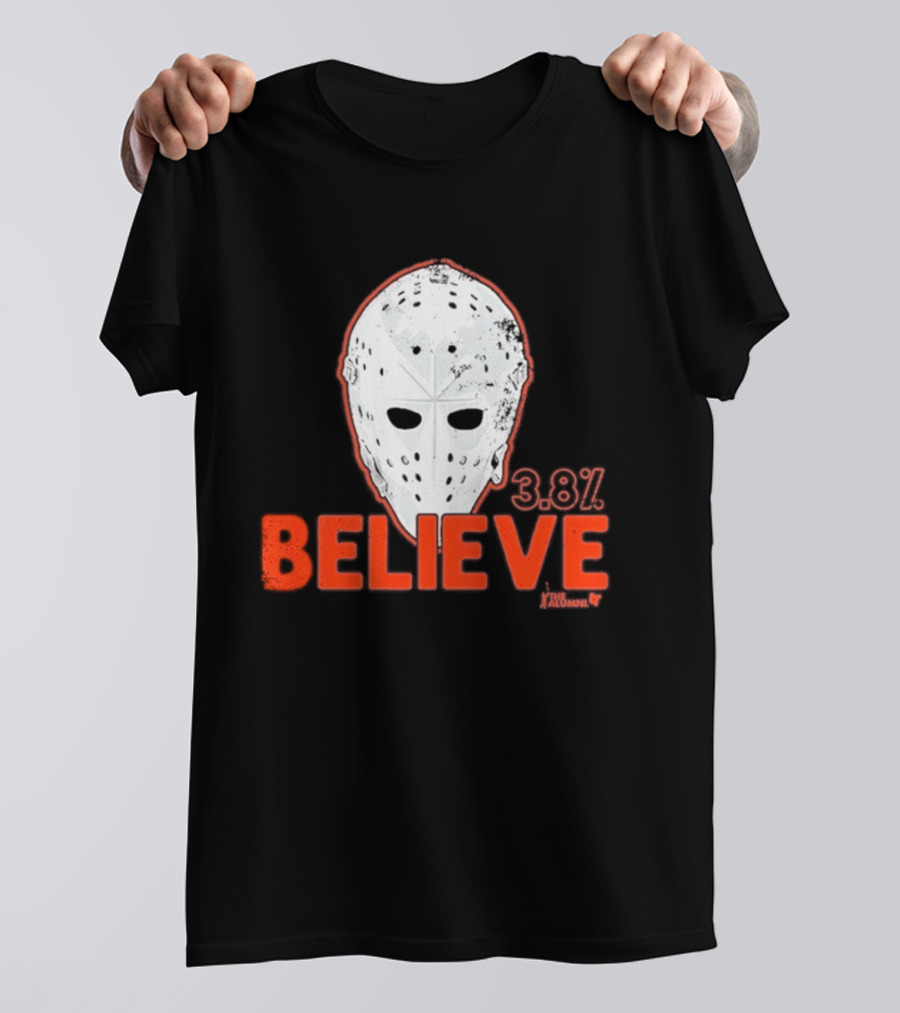 Bernie Parent Believe 33 Mask Philadelphia Hockey Legend T-Shirt