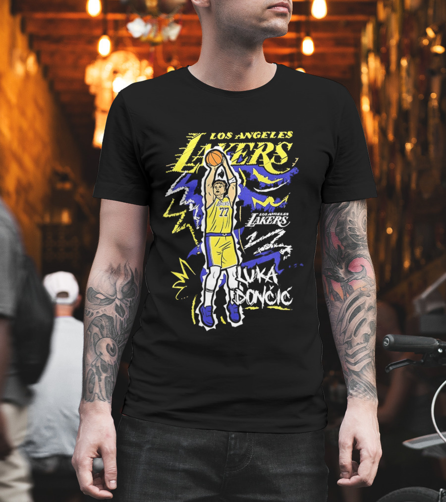 Los Angeles Lakers Luka Doncic 2026 NBA Basketball Icon Chalk T-Shirt