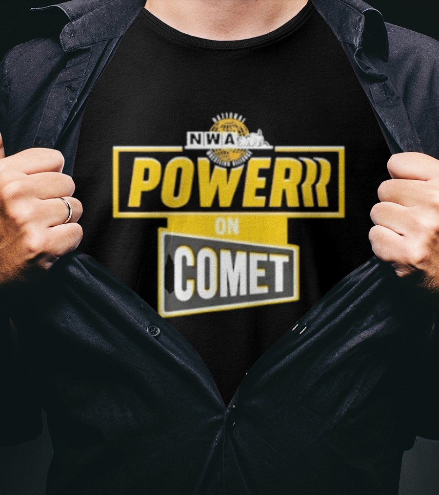 National Wrestling Alliance Powerrr On Comet Retro Sports Entertainment T-Shirt