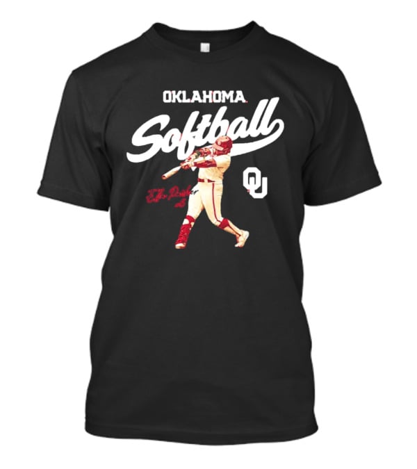 Oklahoma Softball Ella Parker 5 Sooners NCAA Player Action T-Shirt