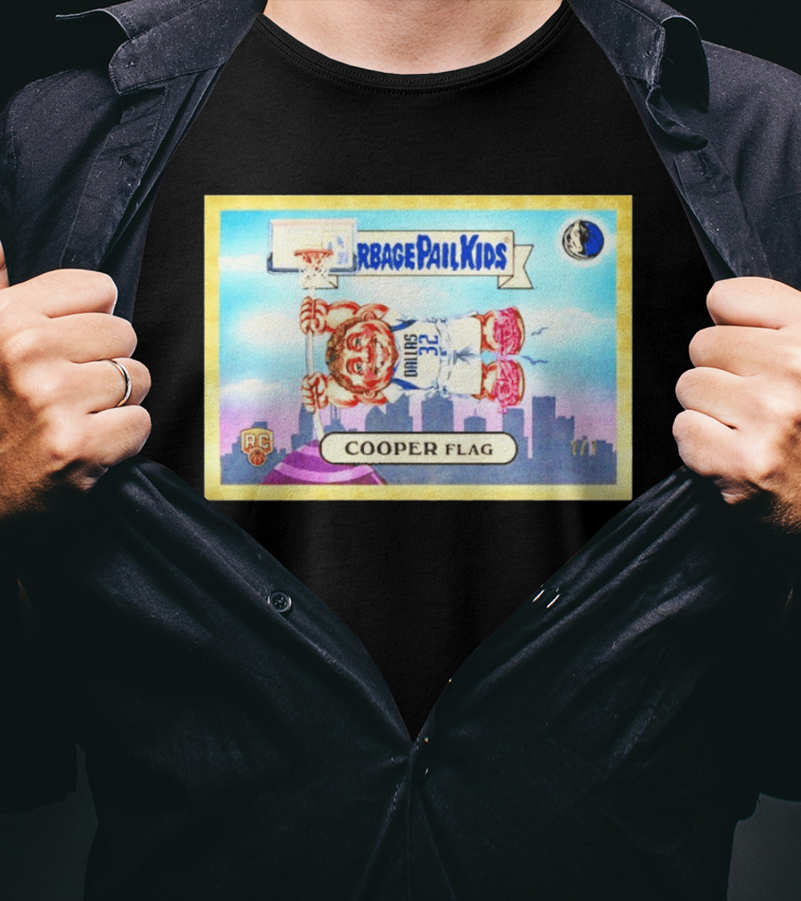 Garbage Pail Kids Cooper Flagg Dallas 32 RC Basketball Skyline T-Shirt