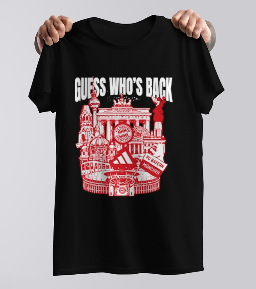 Guess Who's Back FC Bayern Munchen Iconic City Landmarks Red T-Shirt